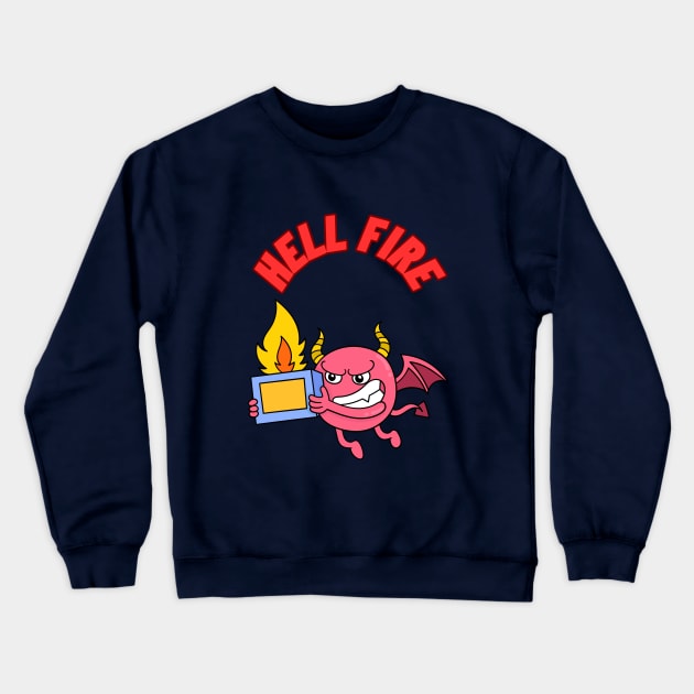 hell fire Crewneck Sweatshirt by Ledos